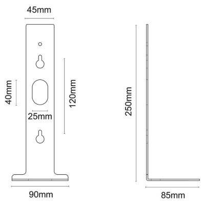  TUBE WALL SUPPORT ETAGERE BLAN 