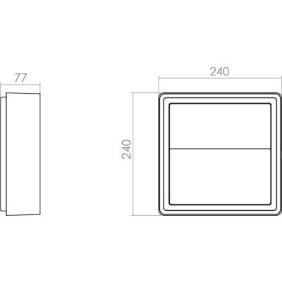  FRAME SQUARE WALL GRAPHITE 6W 