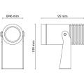  HOVDEN MINI SPOT GRAPHITE 8W 4 