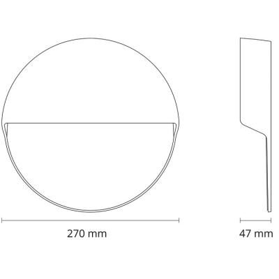  ARLON ROUND APPLIQUE BLANC 270 