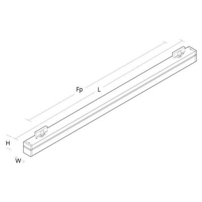  SECTOR REGLETTE RAIL BLANC 66W 
