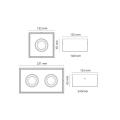  CUBE LUX DOWNLIGHT NOIR 7W 300 