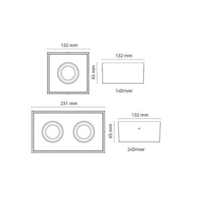  CUBE LUX DOWNLIGHT BLANC 2x 7W 