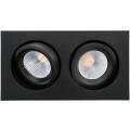  JUNISTAR LUX SQUARE 2x7W NOIR 