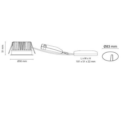  SOFT SLIM DOWNLIGHT OR 9W 42� 
