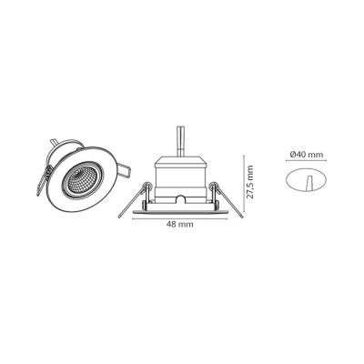  NANO TILT DOWNLIGHT NR 4W LED 