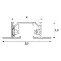  Rail 1all � encastrer blanc 2m 