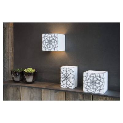  PLASTRA CUBE pl�tre blanc, G9 