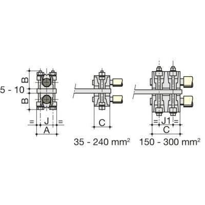  SERRE-CABLE 35-185MM2 2 CAB. 