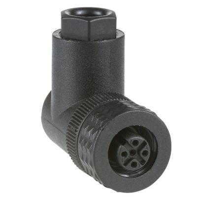  CONN.M12 FEM. COUDE 2 LED 