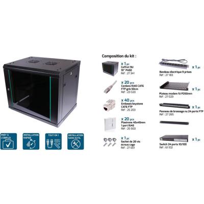  KIT RESO COFFRET 19 POUCES 9U 