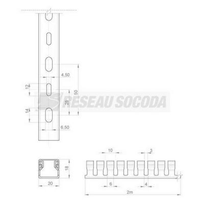  Goulotte c�blage 18x20 
