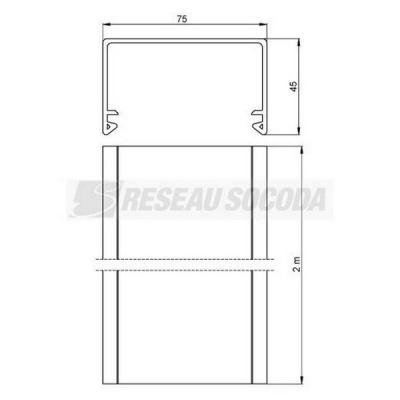  Couvercle blanc 2m 45x75 