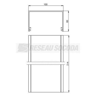  Couvercle blanc 2m 60x100 