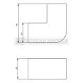  Angle ext�rieur blanc 35X35 