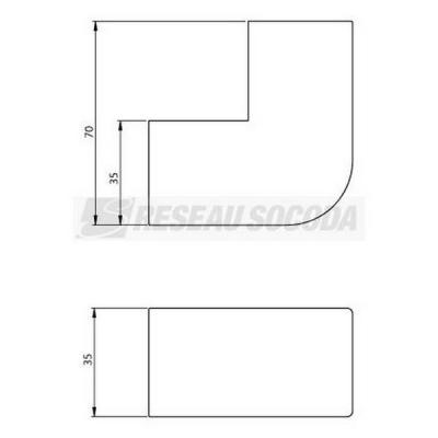  Angle ext�rieur blanc 35X35 