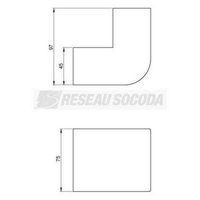  Angle ext�rieur blanc 45x75 