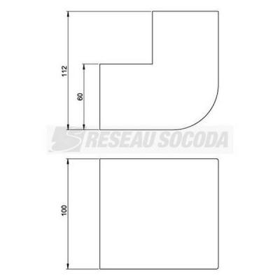  Angle ext�rieur blanc 60x100 