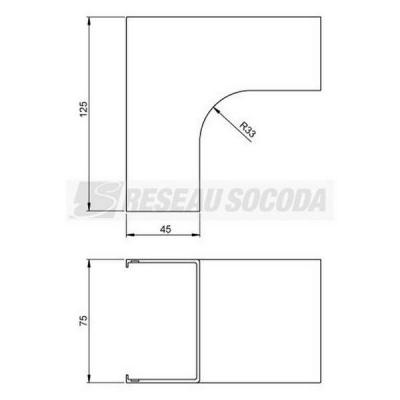  Angle int�rieur blanc 45x75 