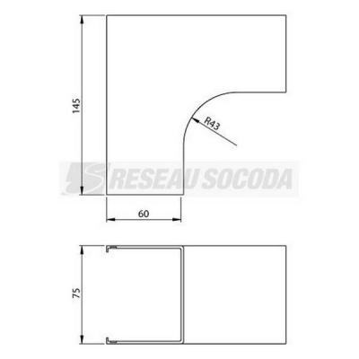  Angle int�rieur blanc 60X75 