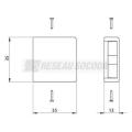  Embout fermeture blanc 35X35 