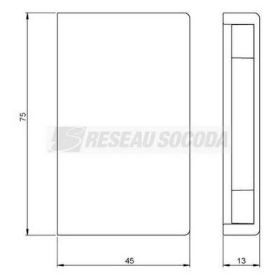  Embout fermeture blanc 45x75 