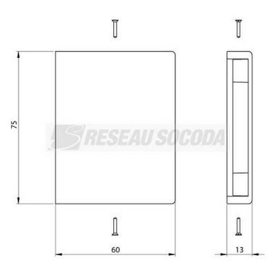  Embout fermeture blanc 60X75 