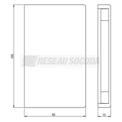  Embout fermeture blanc 60x100 