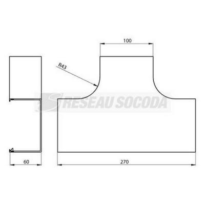  D�rivation T blanc 60x100 