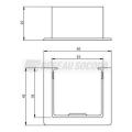 Passage mur droit blanc 35x35 