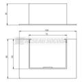  Passage mur droit blanc 60x75 