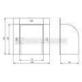  Passage mur 90� blanc 60X75 