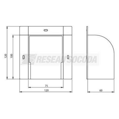  Passage mur 90� blanc 60X75 