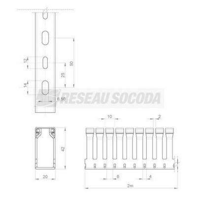  Goulotte c�blage 42x20 