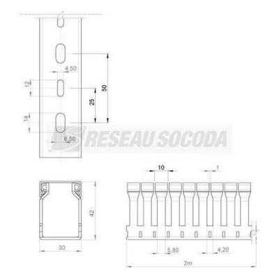  Goulotte c�blage 42x30 