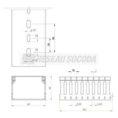  Goulotte c�blage 42x60 