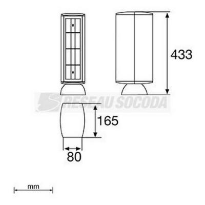  Colonnette 8 appareillages 80 