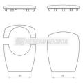  Embouts colonnette 1 face 65 