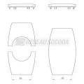  Embouts colonnette 2 faces 65 