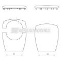  Embouts colonnette 1 face 80 