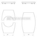  Embouts colonnette 2 faces 80 