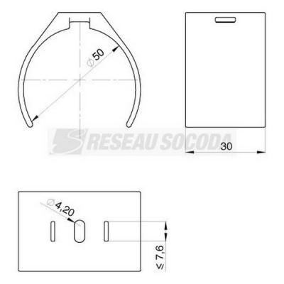  Pince de fixation transparent 