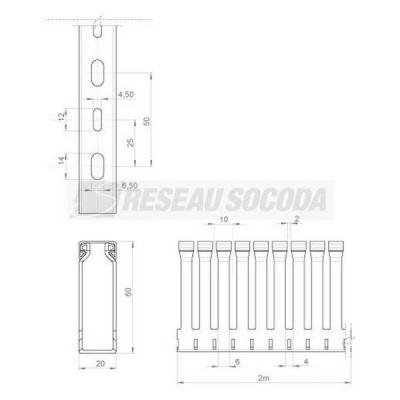  Goulotte c�blage 60x20 