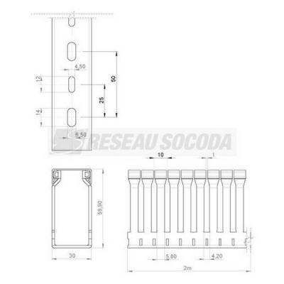  Goulotte c�blage 60x30 