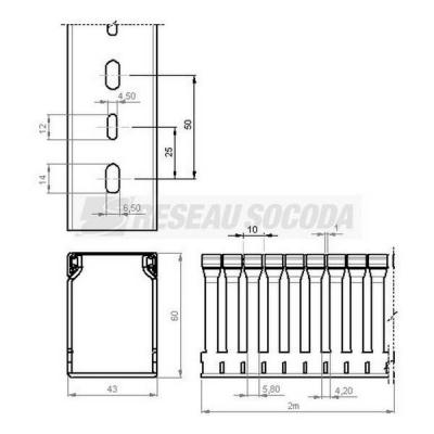  Goulotte c�blage 60x43 
