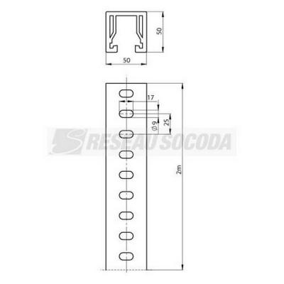  Rail isolant 50x50x2000 SH 