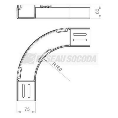  Coude plat 90� 60x75 