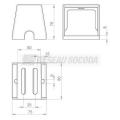  Support vertical isolant L75 