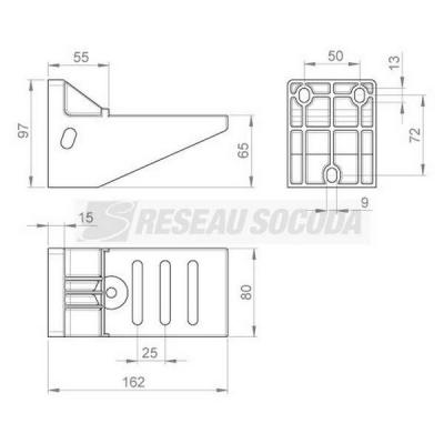  Support horizontal isolant L10 