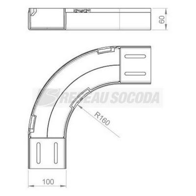  Coude plat 90� 60x100 